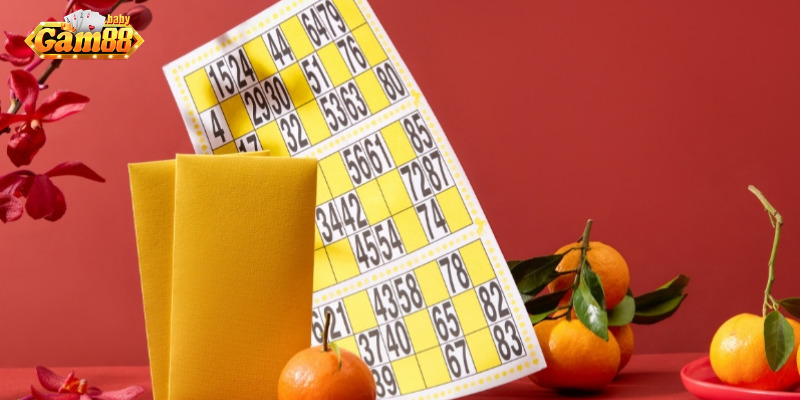 Kết quả quay số lô tô hiển thị trên màn hình